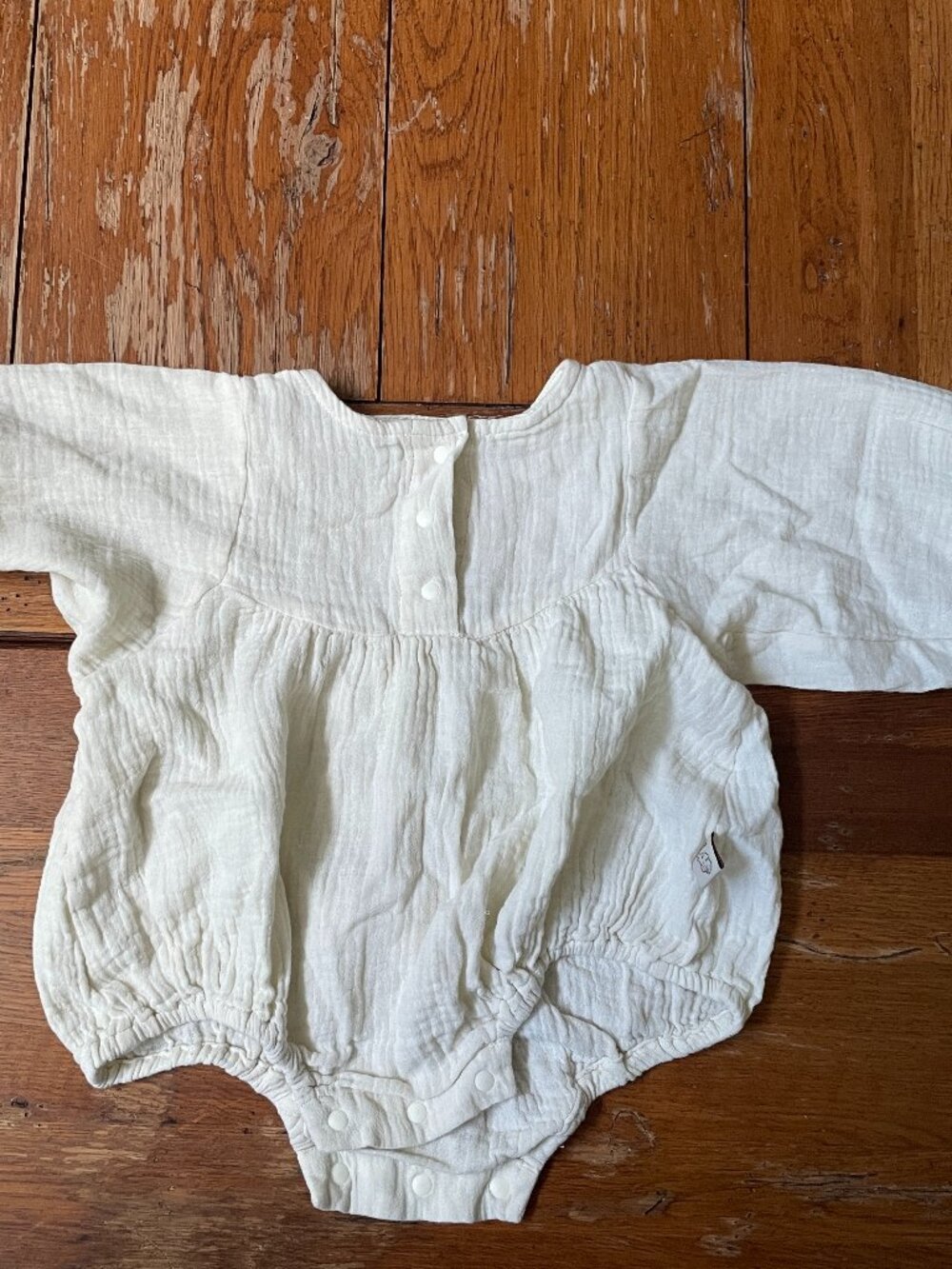 Remi & Capri White Long Sleeve Bodysuit - 12-18M